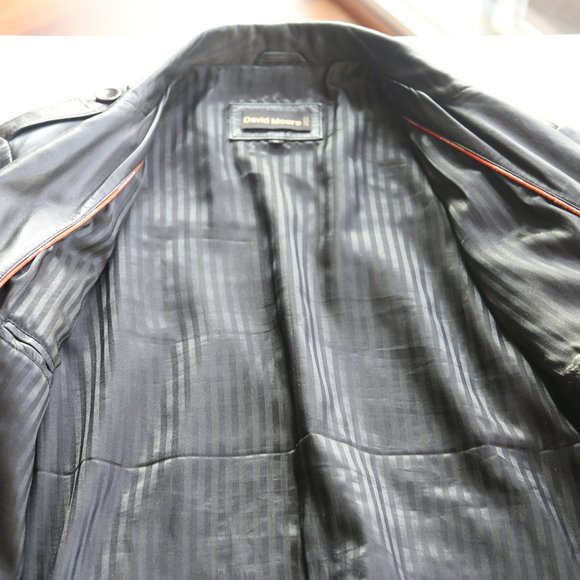 David Moore Leather Jacket / Large or Medium - Picture 4 of 5